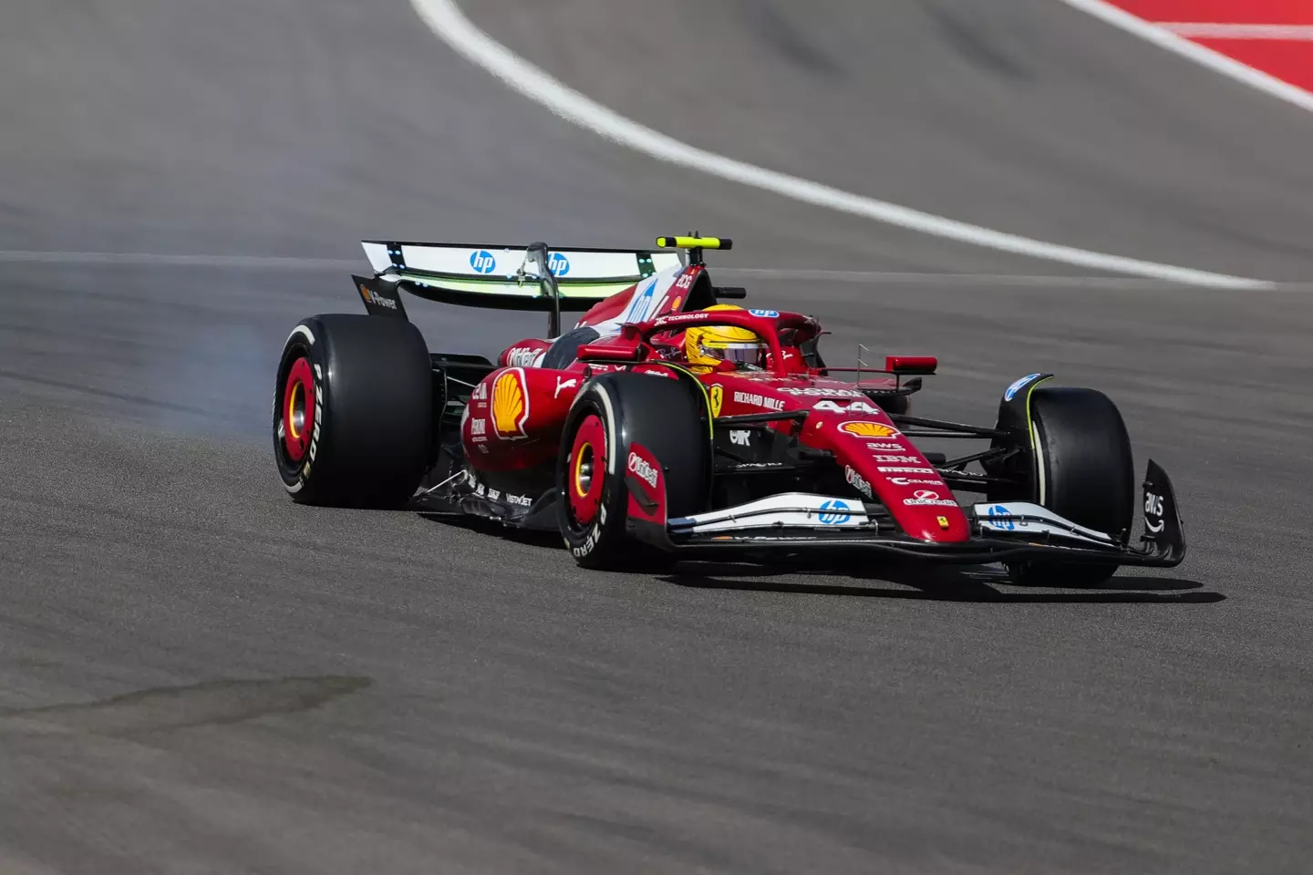 Lewis Hamilton during a practice session at the US Grand Prix. Image: Getty