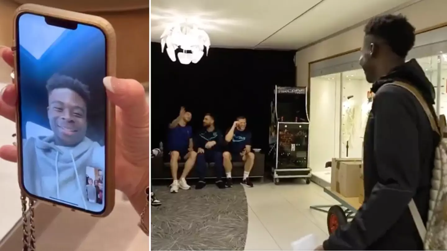 Declan Rice welcomes Bukayo Saka to England camp with Kim Kardashian FaceTime joke