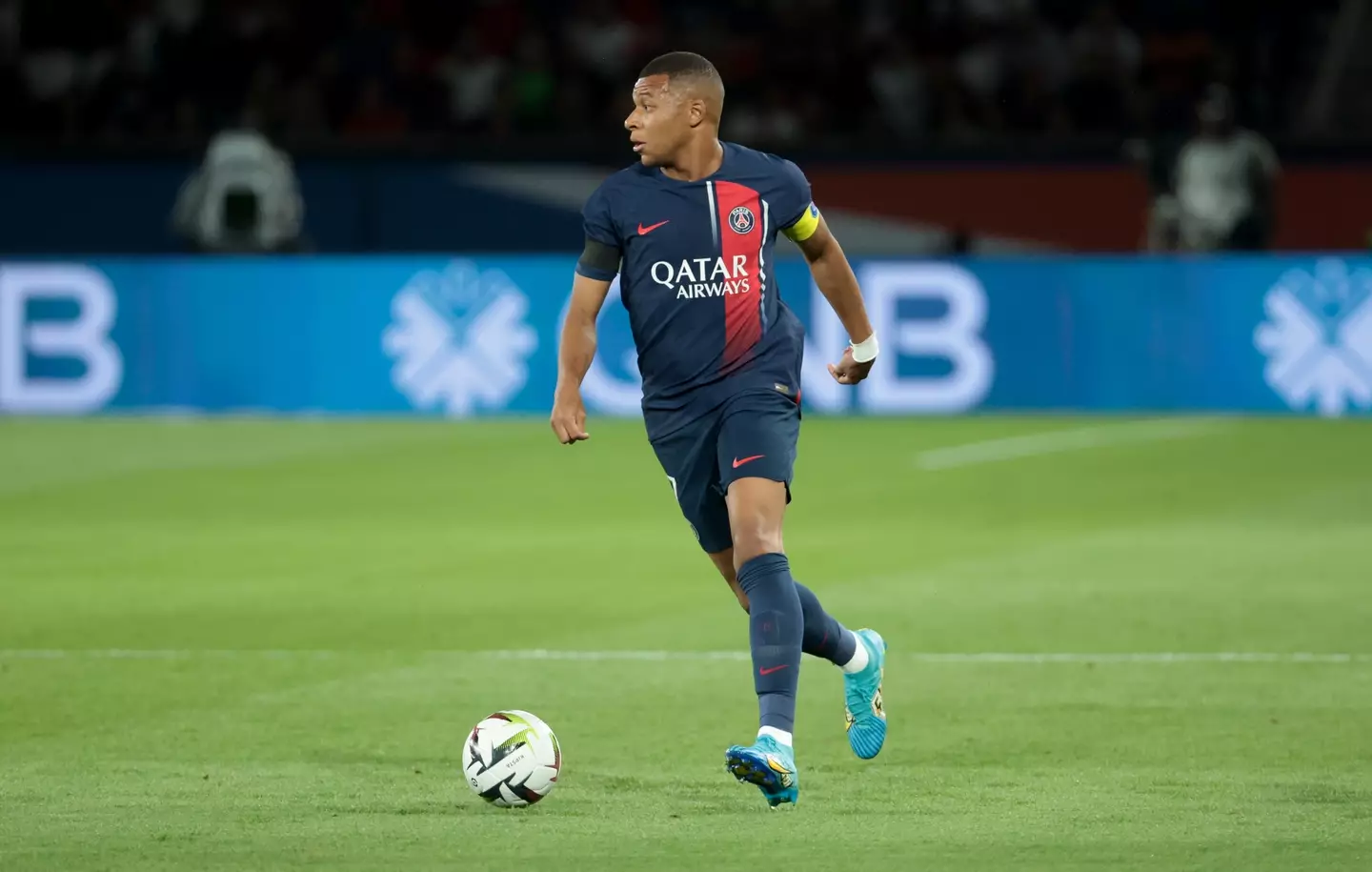 Kylian Mbappe in action for Paris Saint-Germain. Image: Getty
