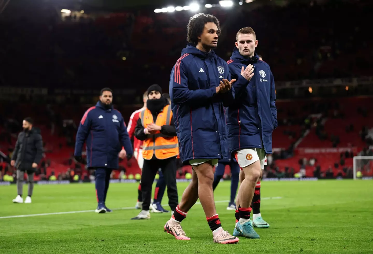 Matthijs de Ligt was spotted supporting Joshua Zirkzee following Manchester United's 2-0 Premier League loss to Newcastle United. (Image: Getty)