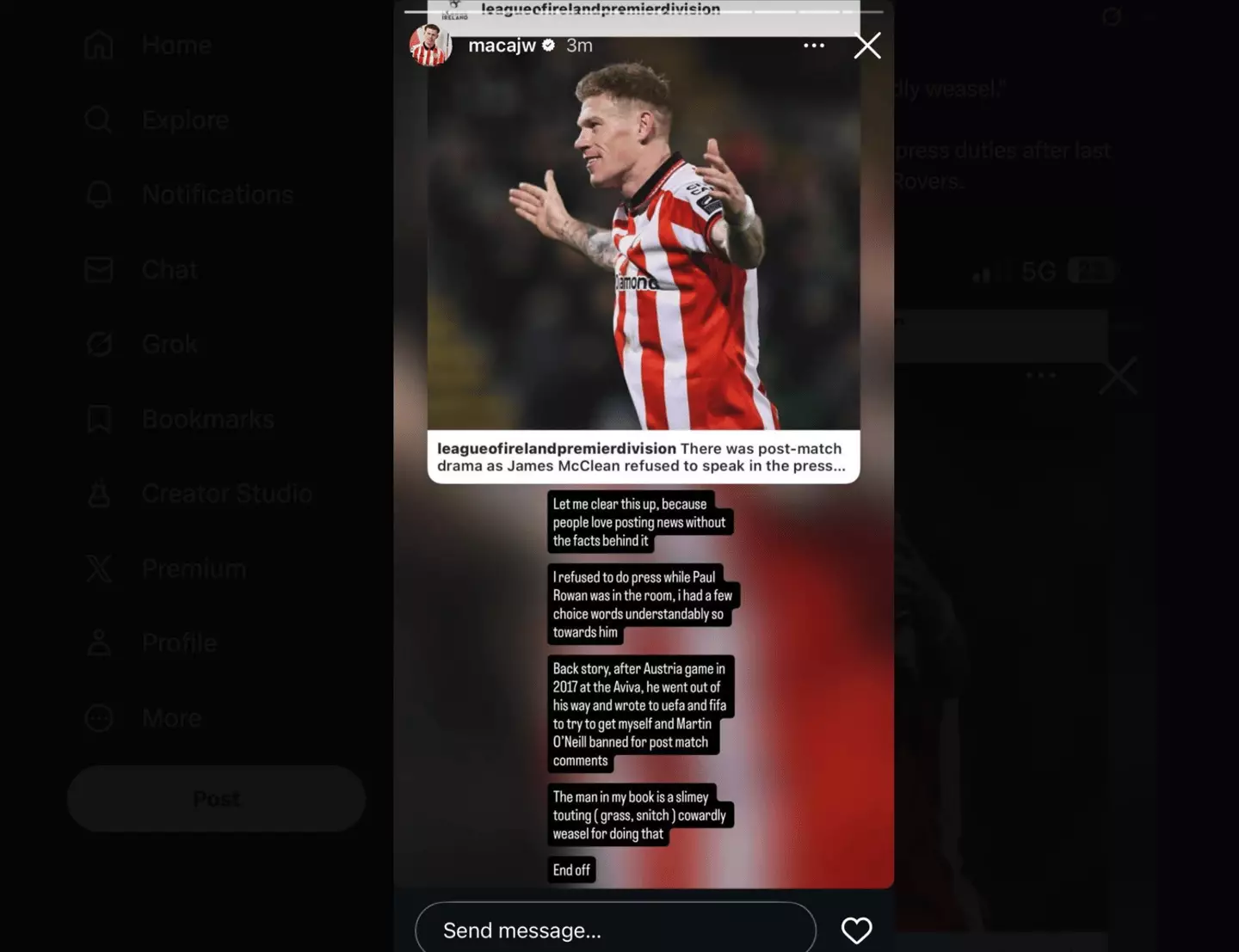 Image: Instagram/James McClean