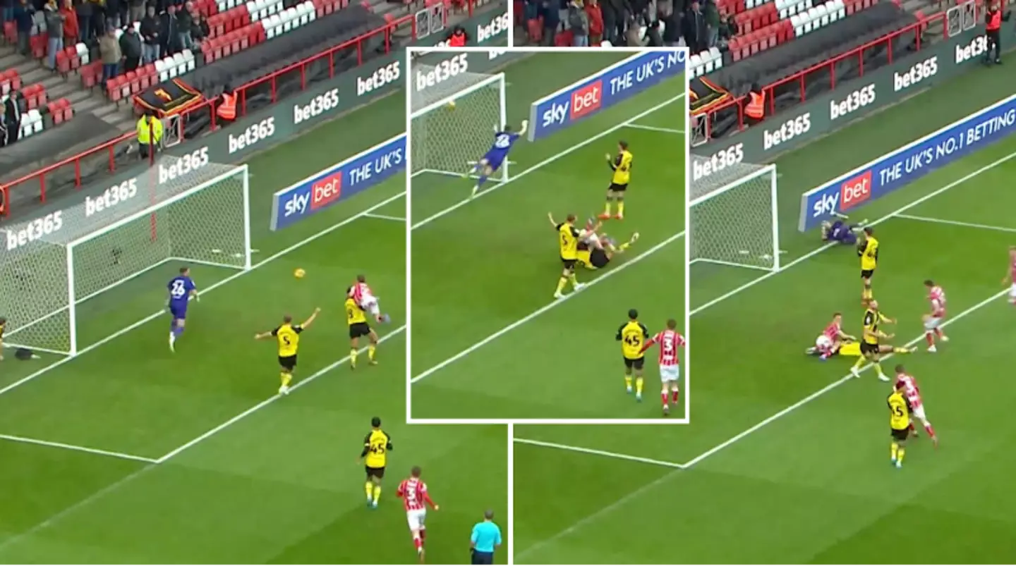 Watford goalkeeper's attempt to save header against Bristol City goes viral, he glitched out