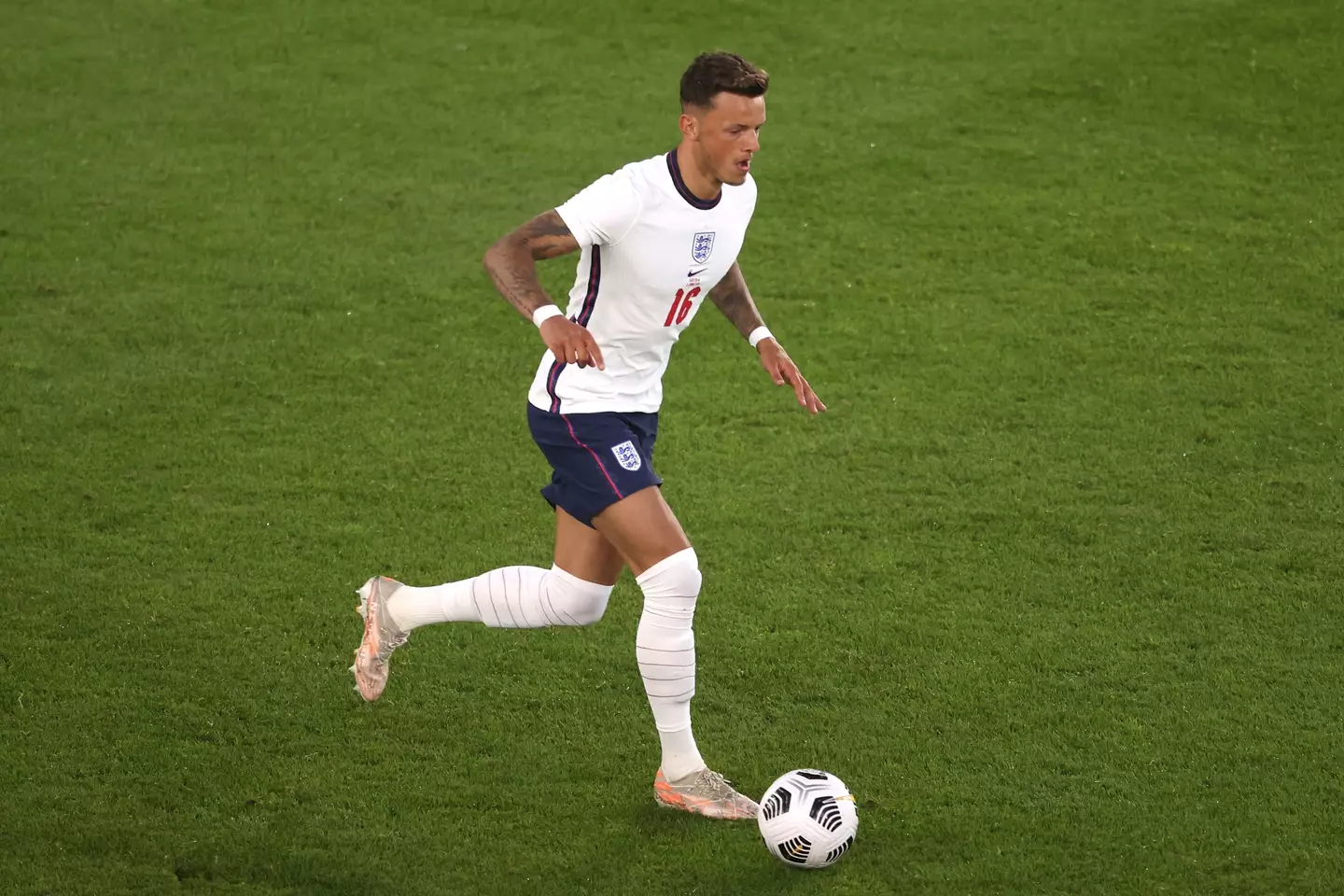 Ben White in action for England. Image: Getty 