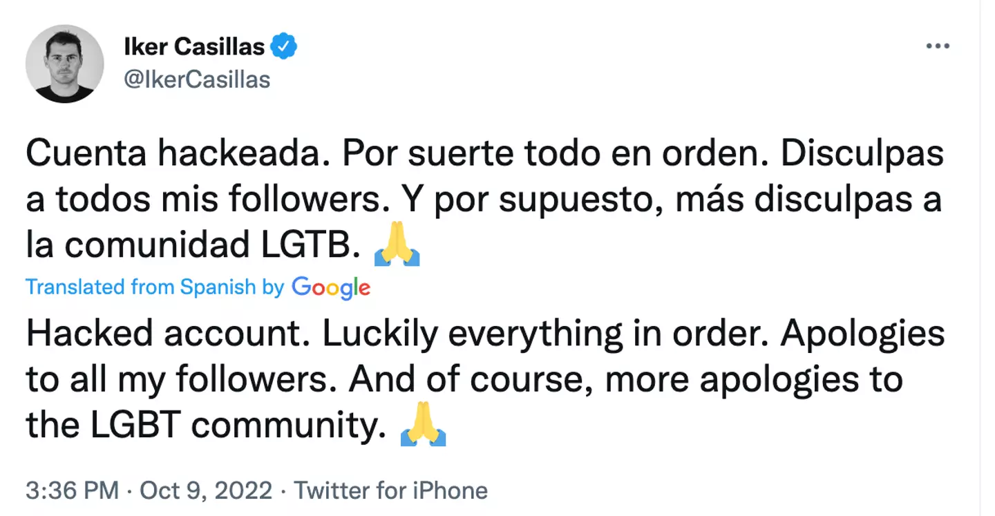 Image credit: Twitter/@IkerCasillas