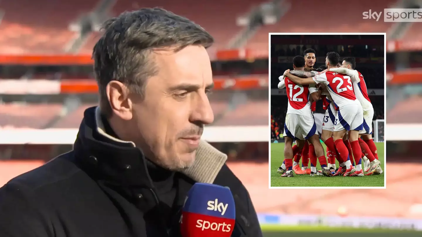 Gary Neville slams 'disrespectful' Arsenal player after spotting what he did vs Man City