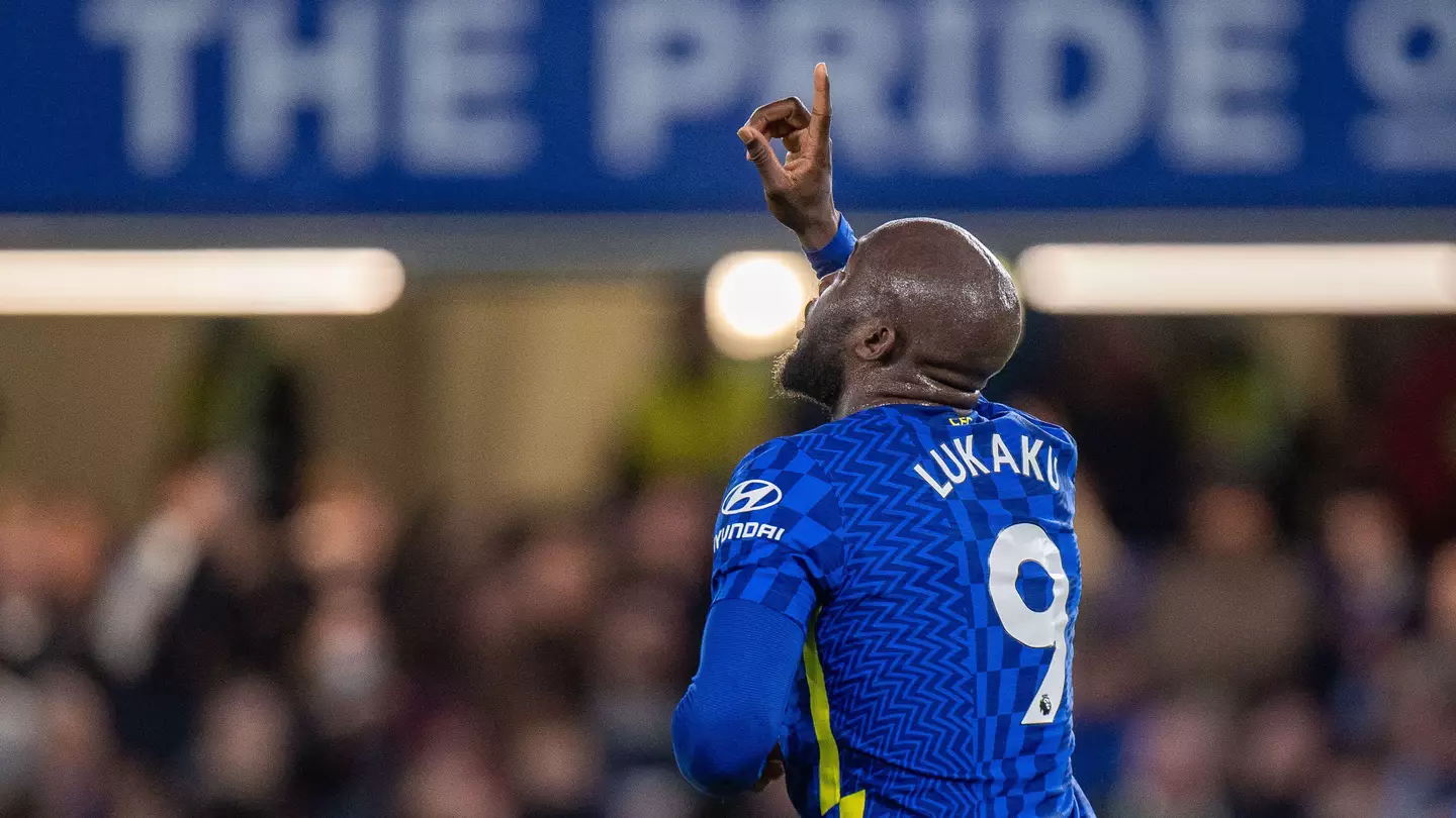 Romelu Lukaku of Chelsea celebrates after scoring goal during the Premier League match between Chelsea and Brighton. (Alamy)