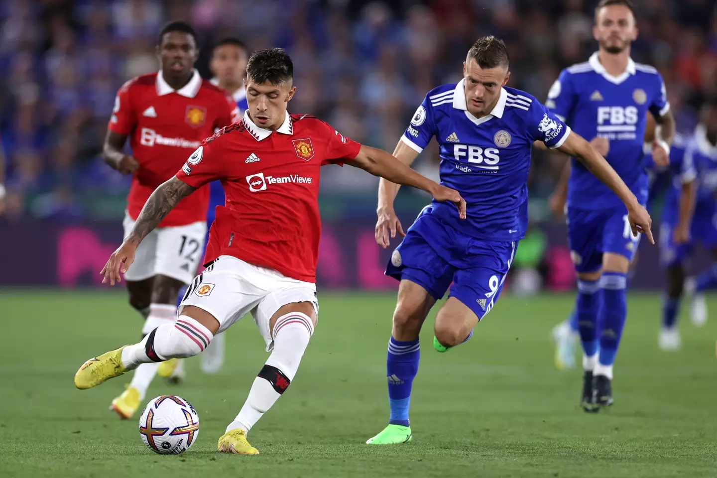 Lisandro Martinez against Leicester City (Man Utd)