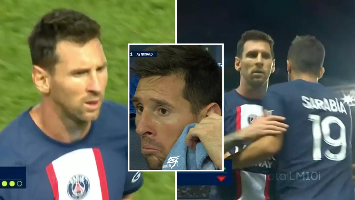 Lionel Messi's reaction to being substituted in PSG's draw with Monaco was telling