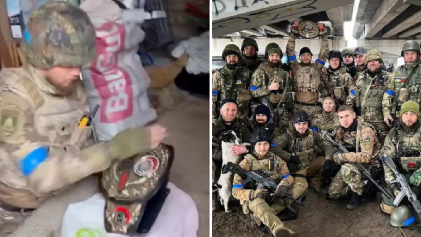 Ukrainian MMA Champion Yaroslav Amosov Recovers Championship Belt From Bombed Home