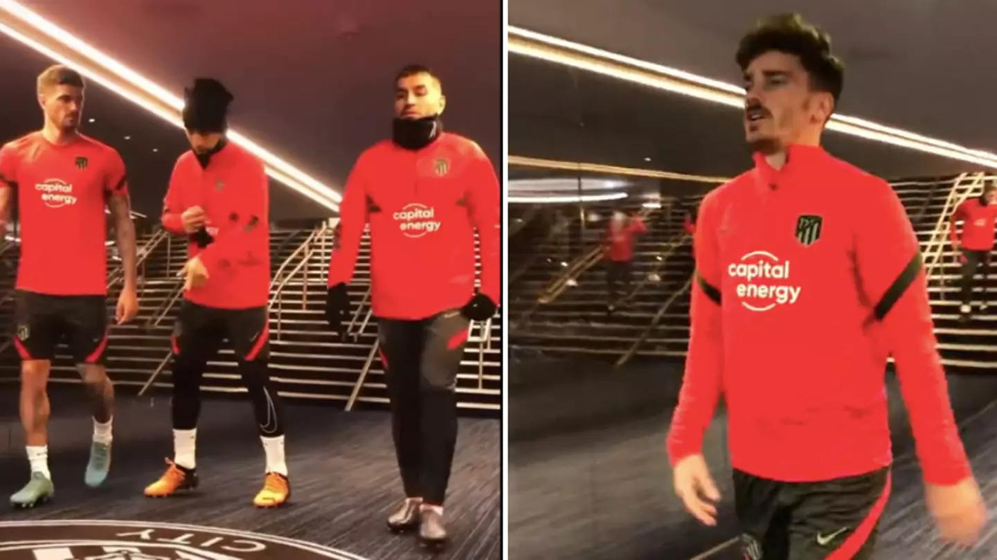 Three Atletico Madrid Players Respectfully Walked Around Manchester City's Badge, Antoine Griezmann Had No Chill