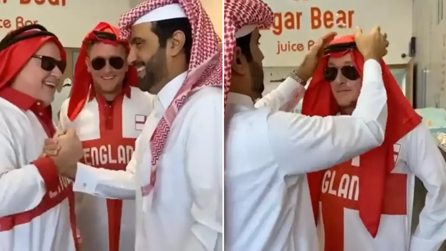 World Cup fans have managed to find England-themed thrawbs while in Qatar