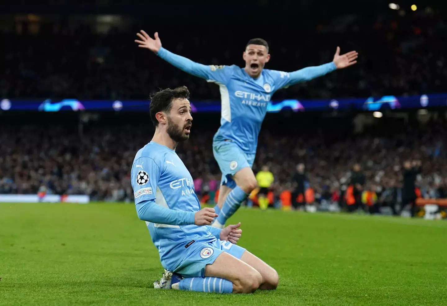 Foden's reaction sums up Silva's goal and the game. Image: PA Images