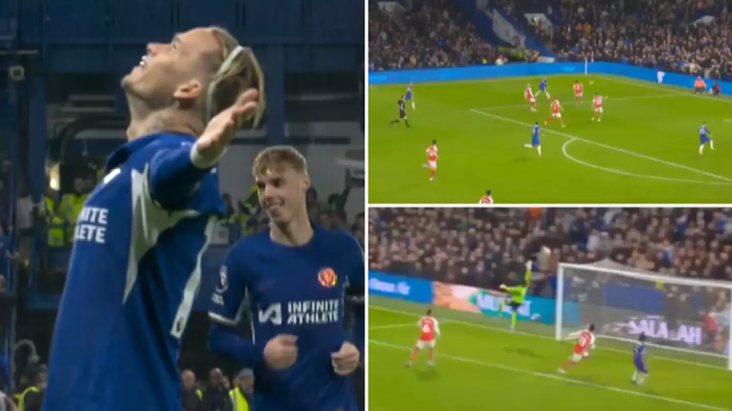 Mykhailo Mudryk produces incredible lob over David Raya to score for Chelsea, Stamford Bridge has erupted