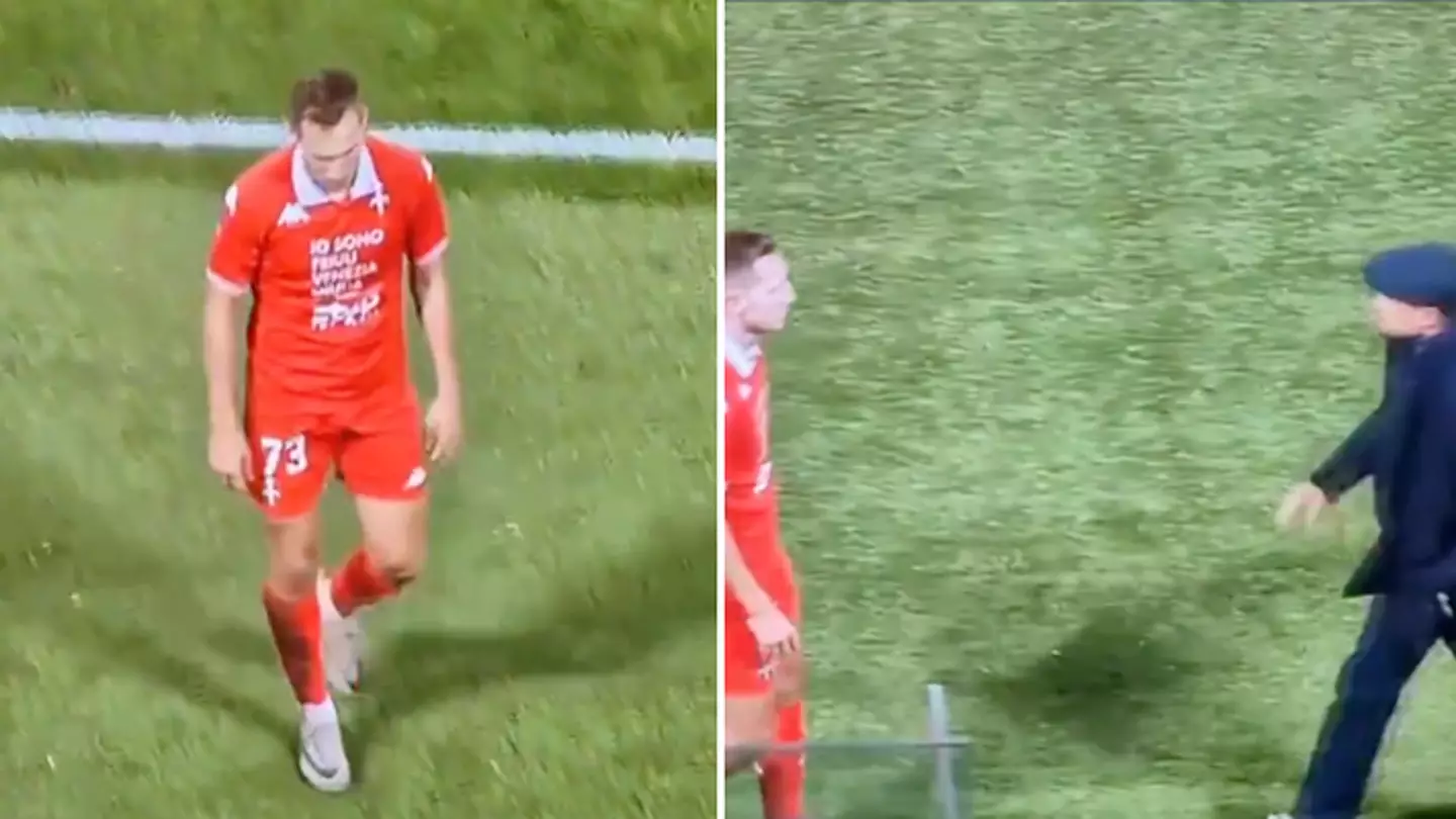 Fans stunned by manager's reaction after his player got sent off during Serie C match