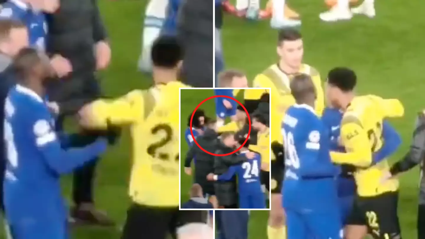 Fan footage shows Jude Bellingham absolutely lost it after Borussia Dortmund's defeat to Chelsea