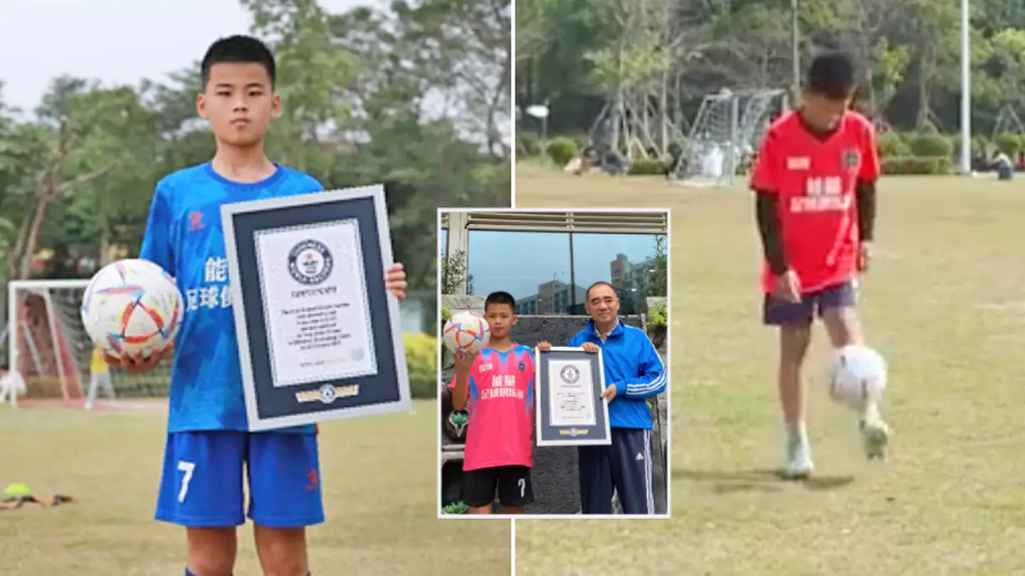 A 10-year-old from China breaks insane Guinness World Record for 'keepy uppies' with alternating feet