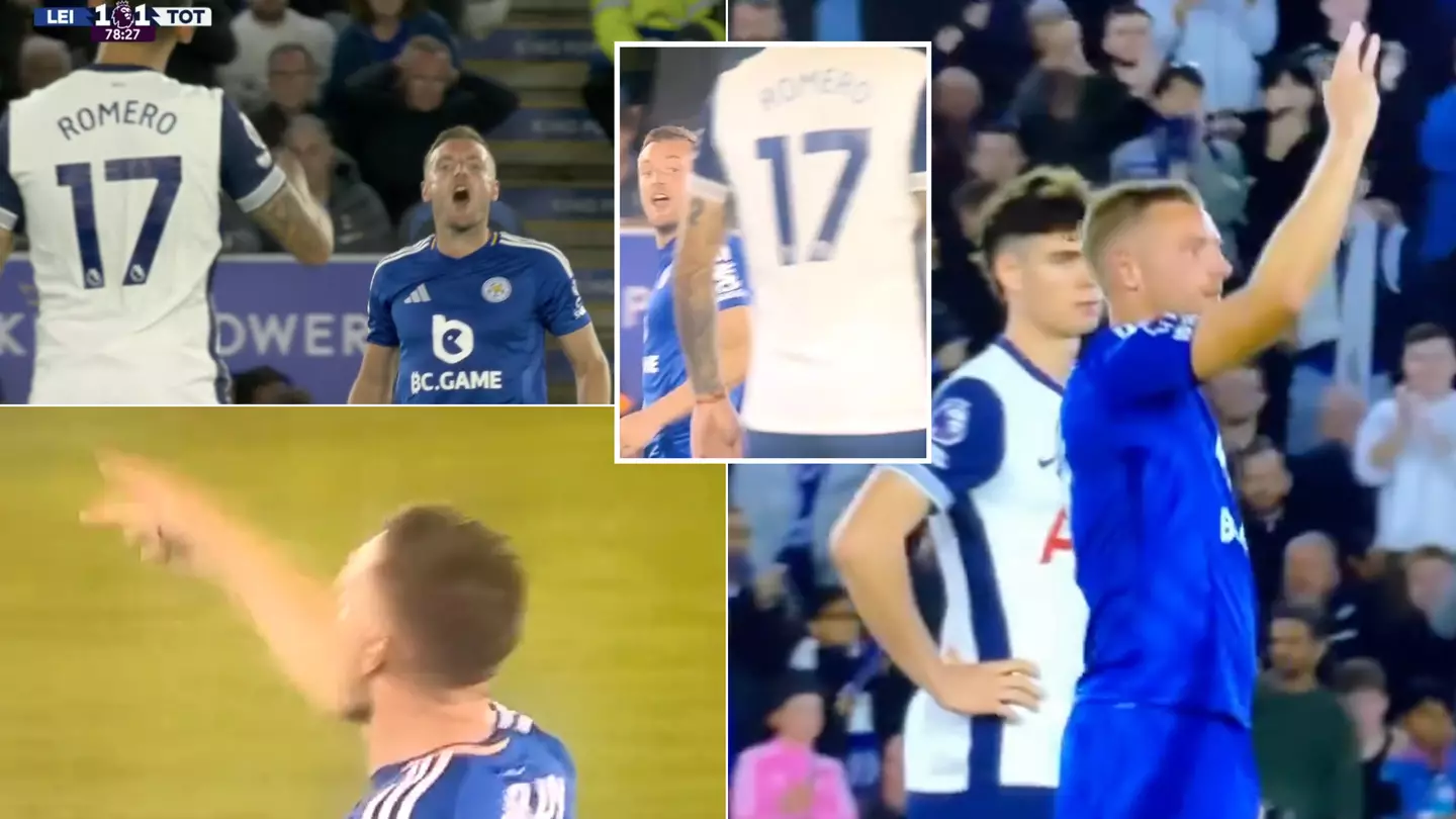 Jamie Vardy tells Cristian Romero to "f*** off" in incredible Premier League return