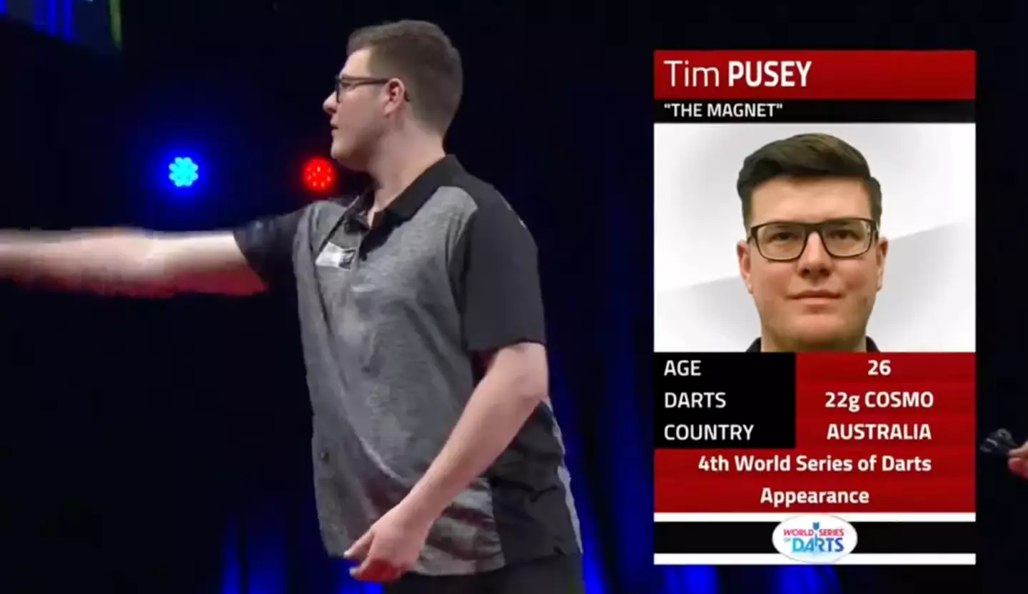 Tim Pusey will change his nickname ahead of the PDC World Championship. (Image: DartsTV/YouTube)
