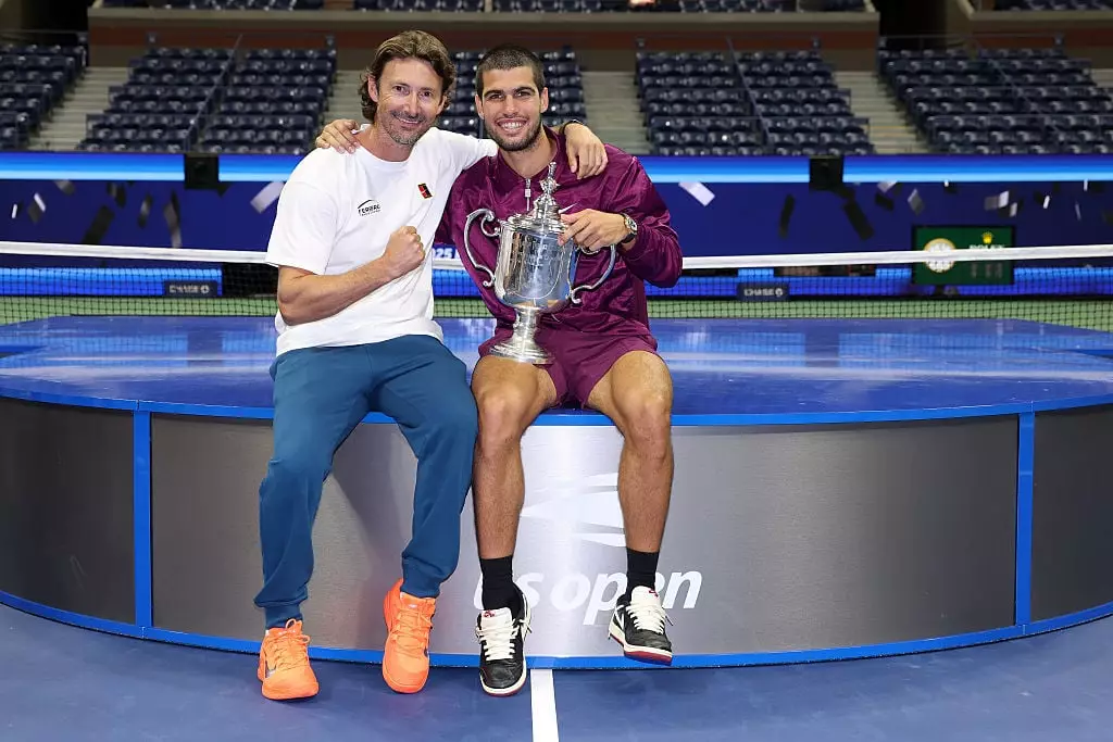 Alcaraz and Juan Carlos Ferrero won six Grand Slam titles together. (Image: Clive Brunskill/Getty Images)