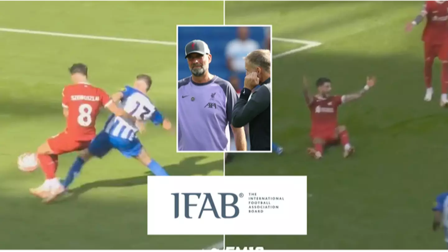 Liverpool fans claim VAR should have sent off Pascal Gross for Dominik Szoboszlai foul using IFAB laws