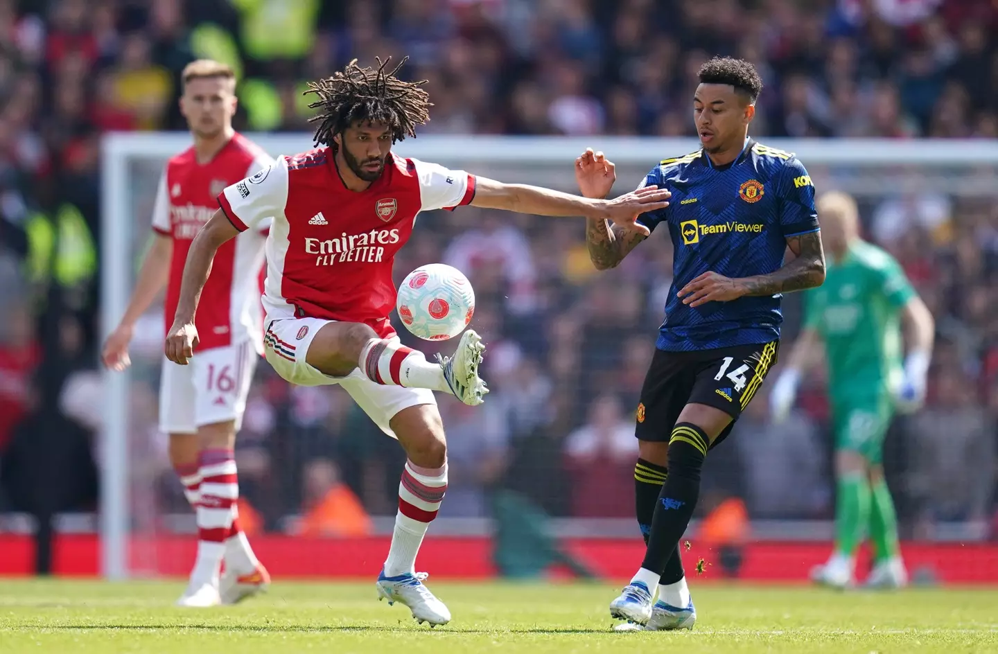 Lingard during what would be his final appearance for the club, a 3-1 defeat to Arsenal. (Image