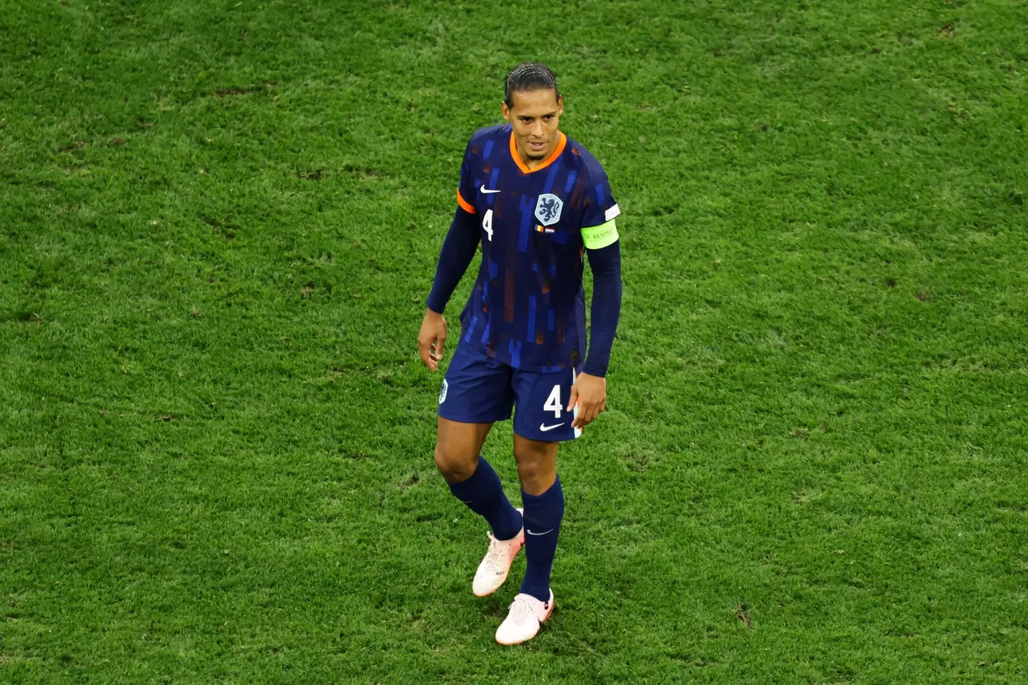 Virgil van Dijk in action for the Netherlands. Image: Getty