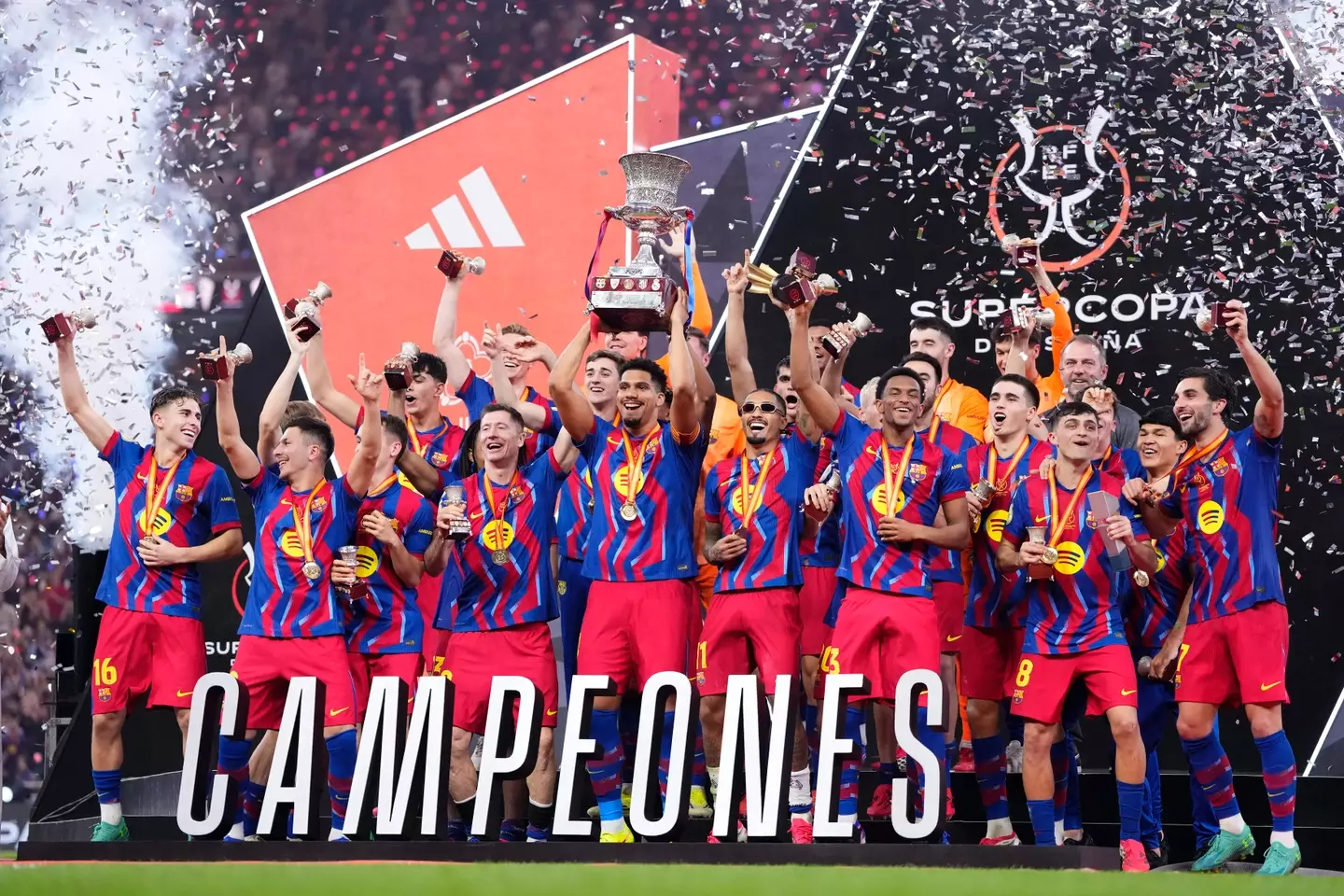 Barcelona won the Supercopa de Espana. Image: Getty