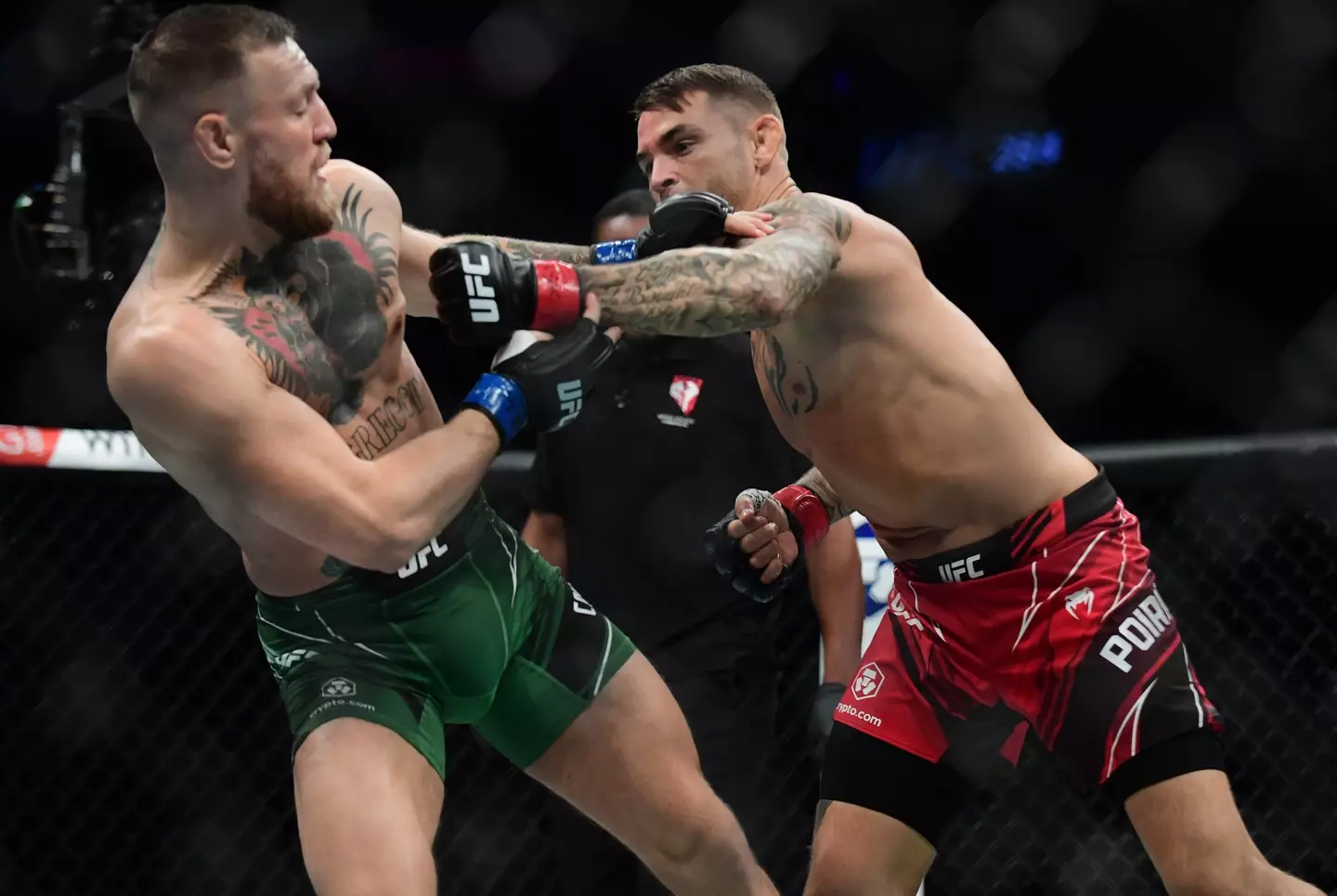 Conor McGregor during his last fight, a losing effort to Dustin Poirier (Image