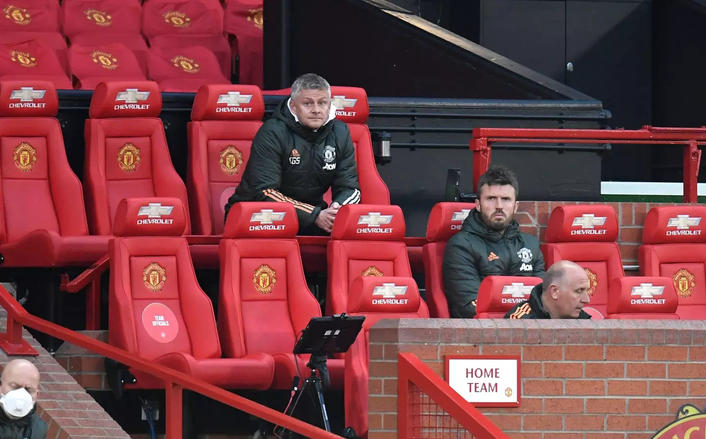 Former Manchester United manager Ole Gunnar Solskjaer in the dugout. (Image