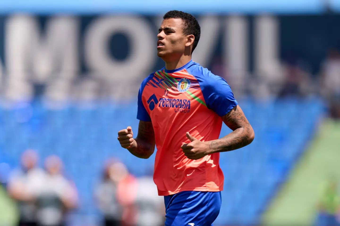 Mason Greenwood pictured in action for Getafe (