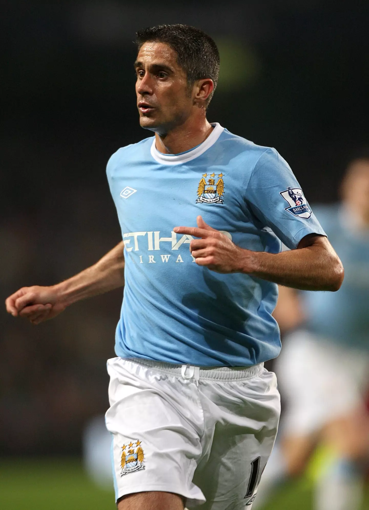 Sylvinho in action for Manchester City. Image