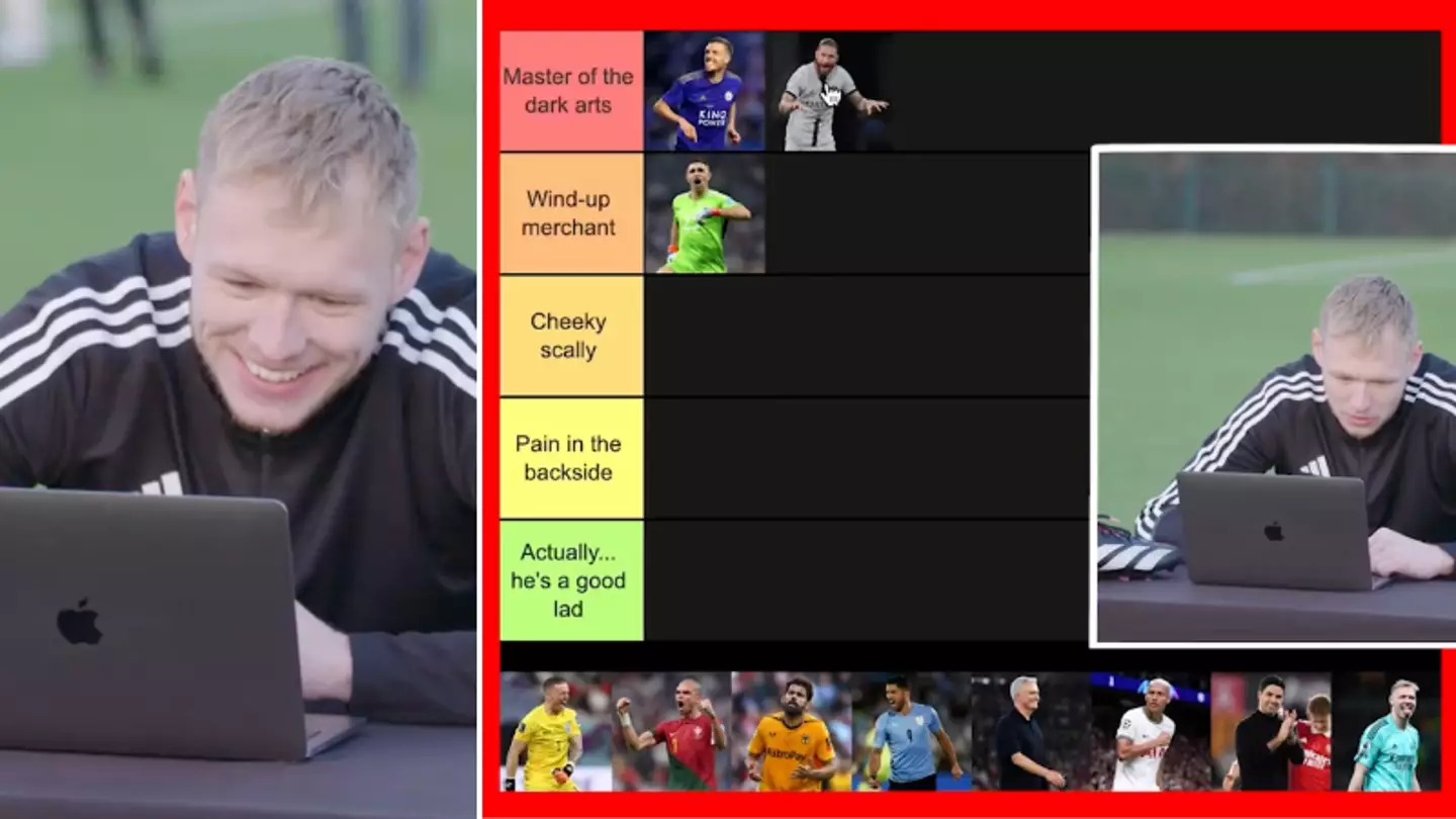 Aaron Ramsdale uses TierMaker to rank football's biggest wind-up merchants