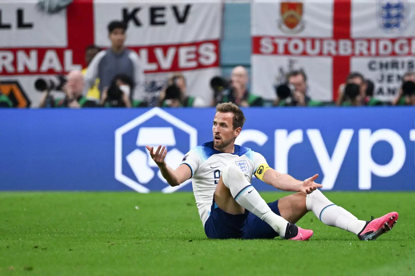 Kane during Saturday's defeat to France. (Image