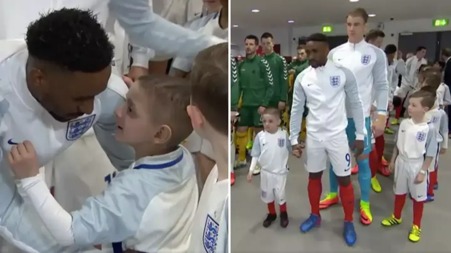 The Incredible Moment When Jermain Defoe Led Bradley Lowery Out As Mascot For England