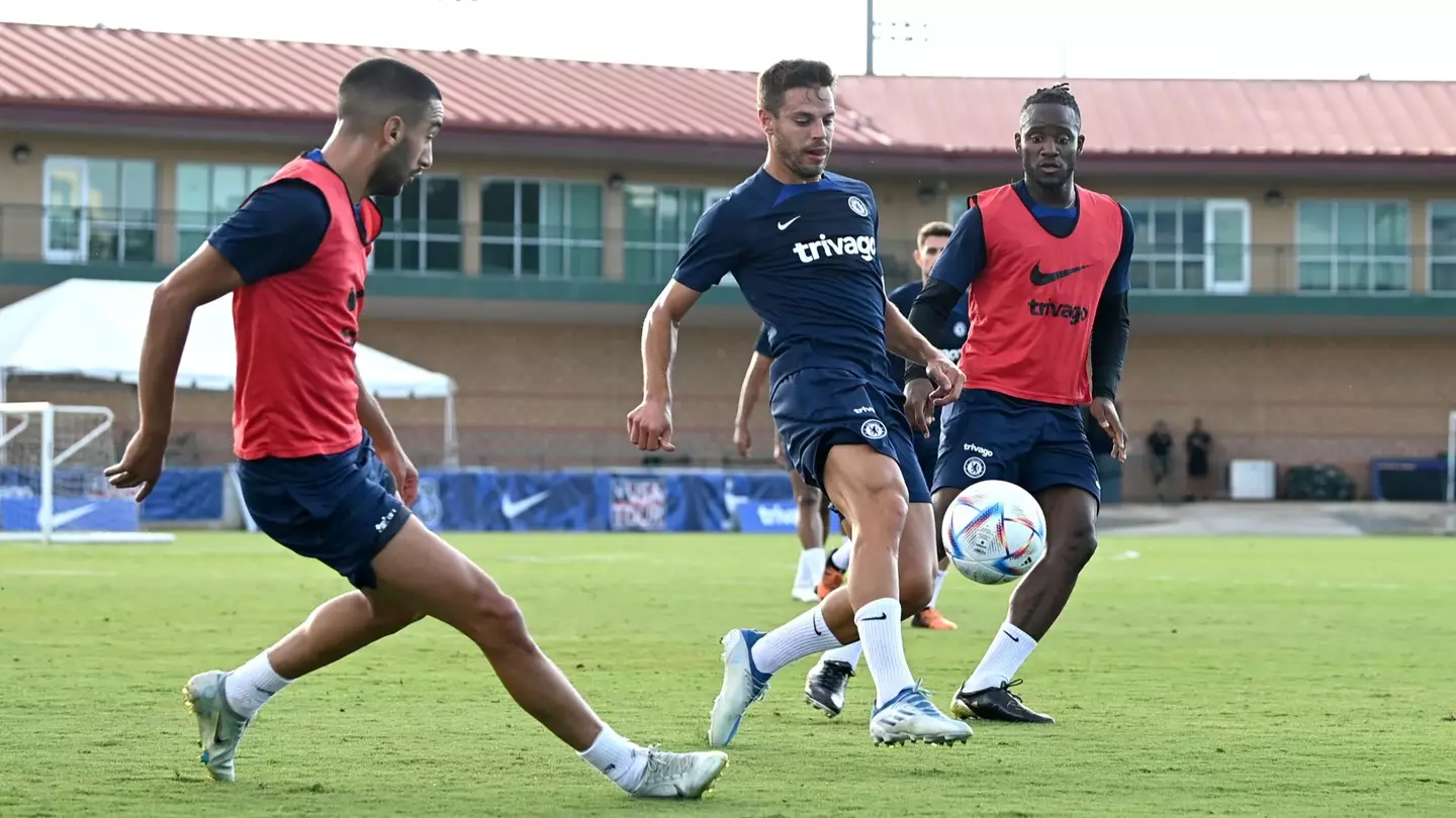 Chelsea in training during their pre-season tour of the United States. (Chelsea FC)