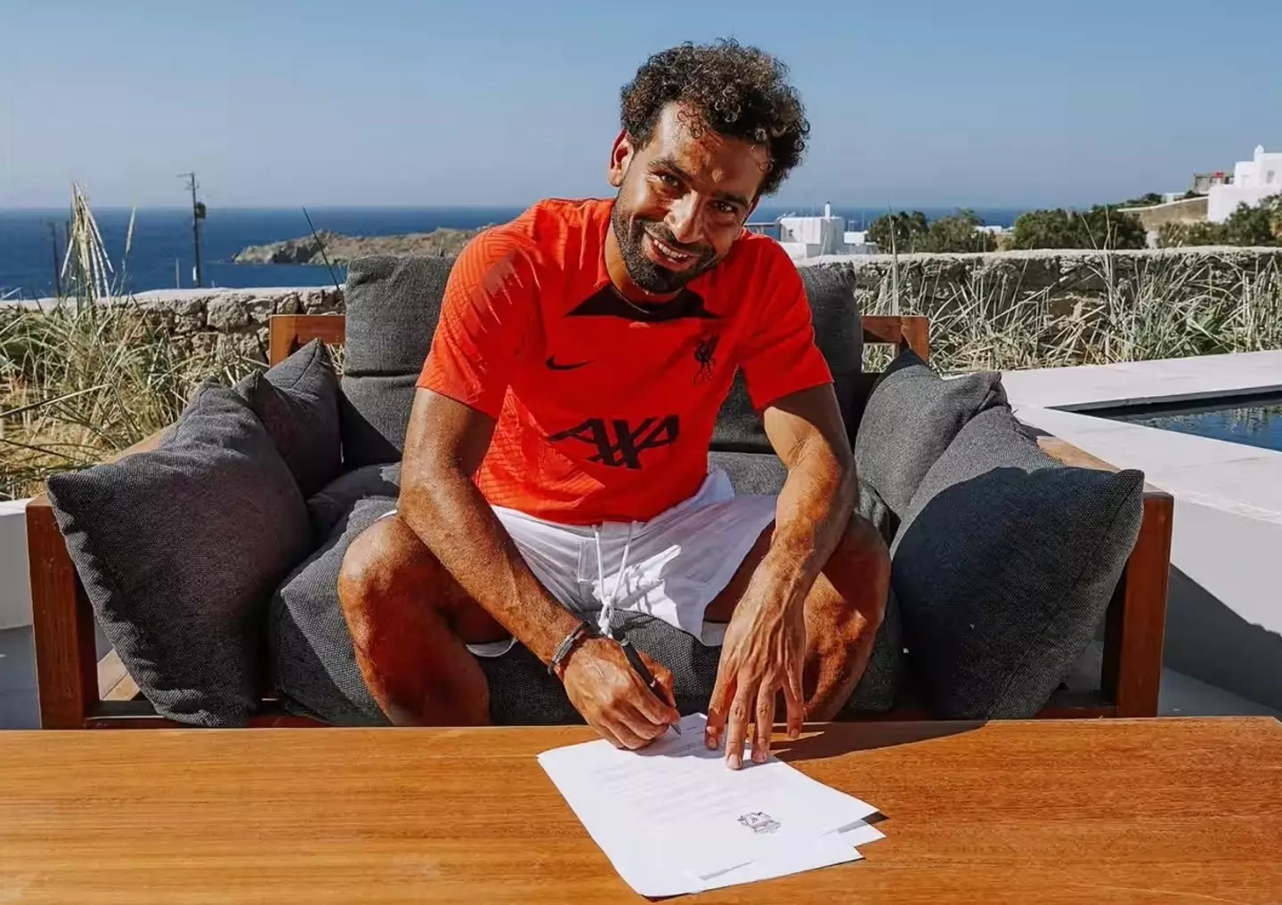 Apparently after years of negotiation, Salah signed a new contract with Liverpool last year.