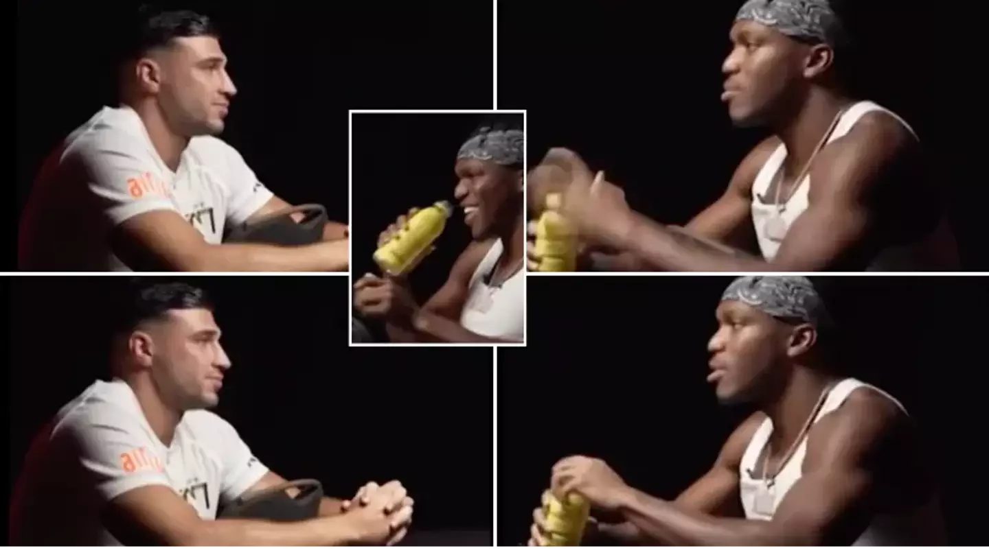 KSI tried to make Tommy Fury flinch during face-off but failed spectacularly