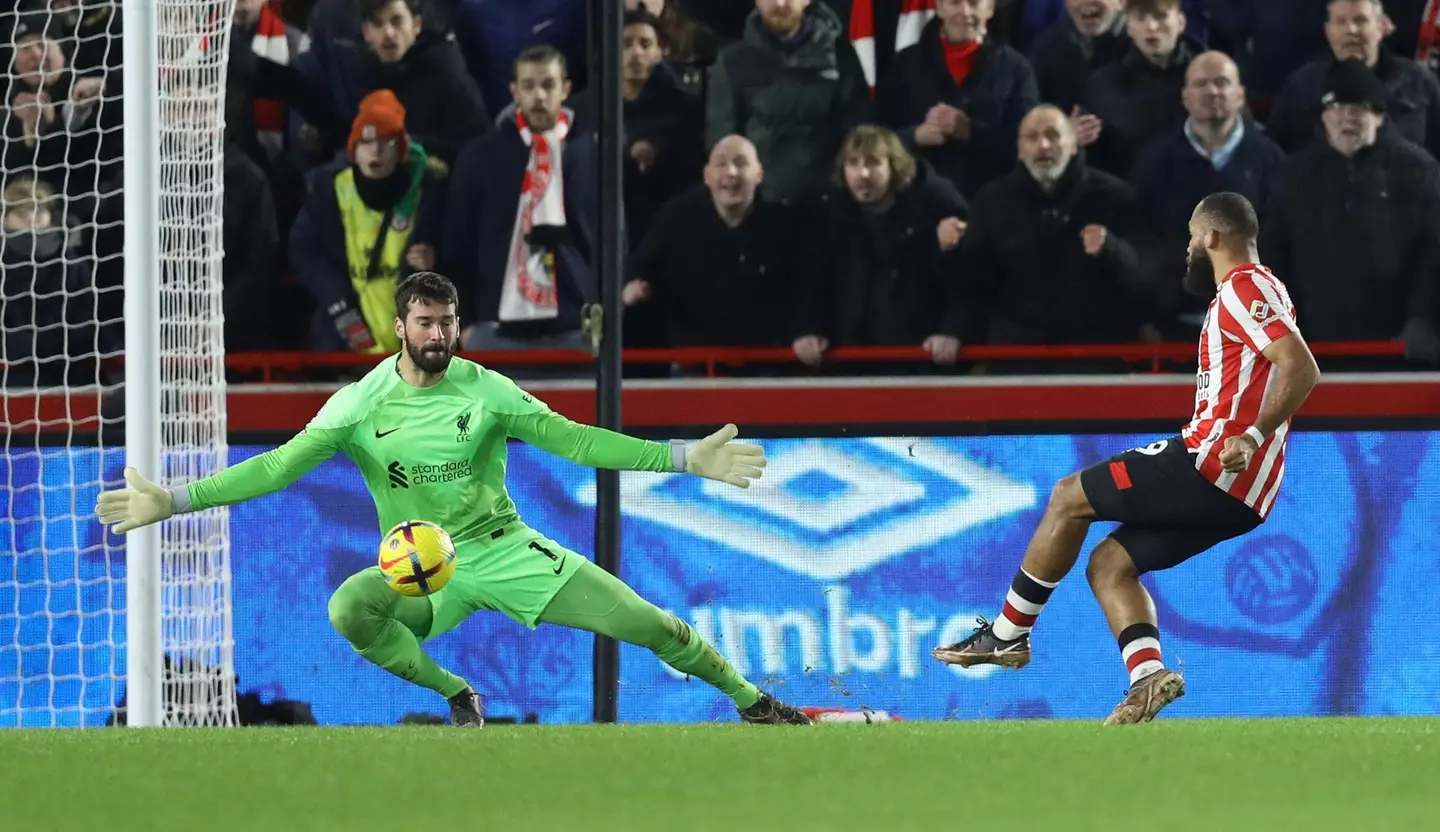 Mbeumo scores Brentford's third. Image: Alamy