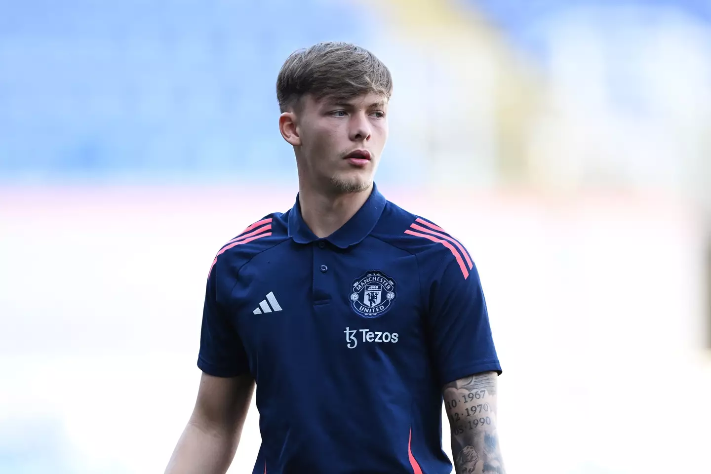 Sam Mather was denied his departure from Manchester United. Image: Getty