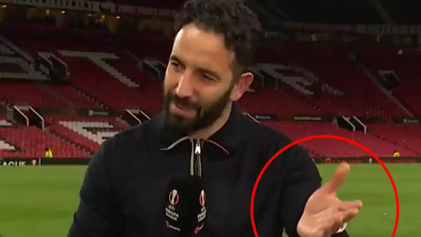 Man Utd fans spot unusual detail with Ruben Amorim's hands during Athletic Bilbao clash and it's got everyone stumped