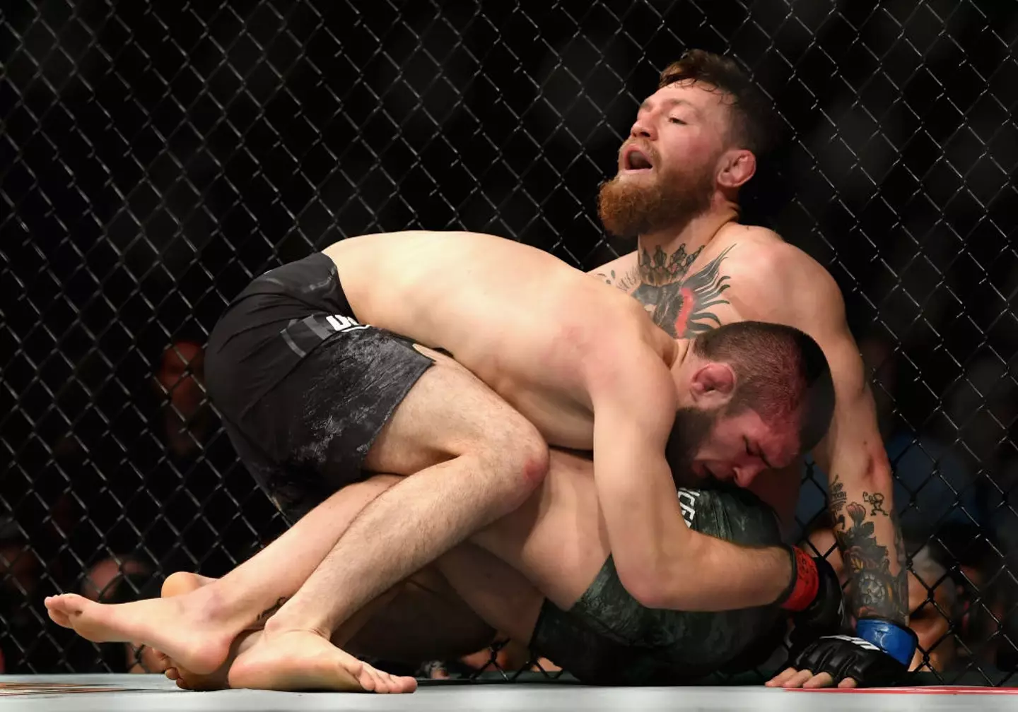 Conor McGregor and Khabib Nurmagomedov faced off in 2018 (Image: Getty)