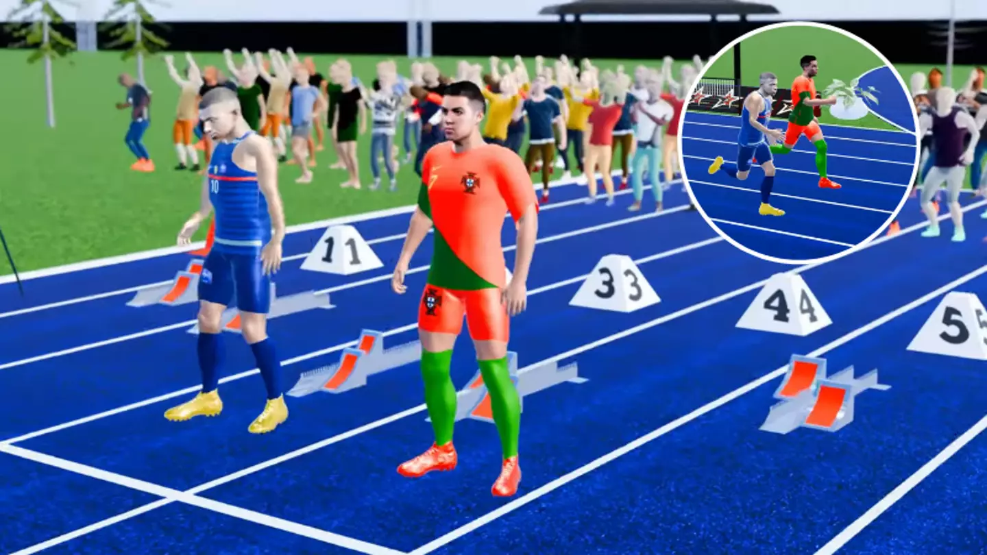 Incredible 3D simulation shows how 100m race between prime Cristiano Ronaldo and Kylian Mbappe would look