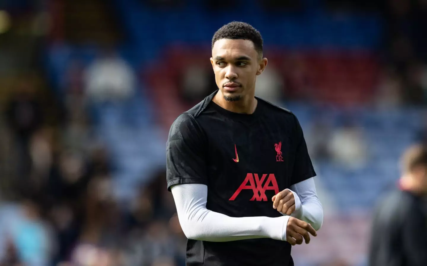 Liverpool's Trent Alexander-Arnold pictured during a warm-up - Getty