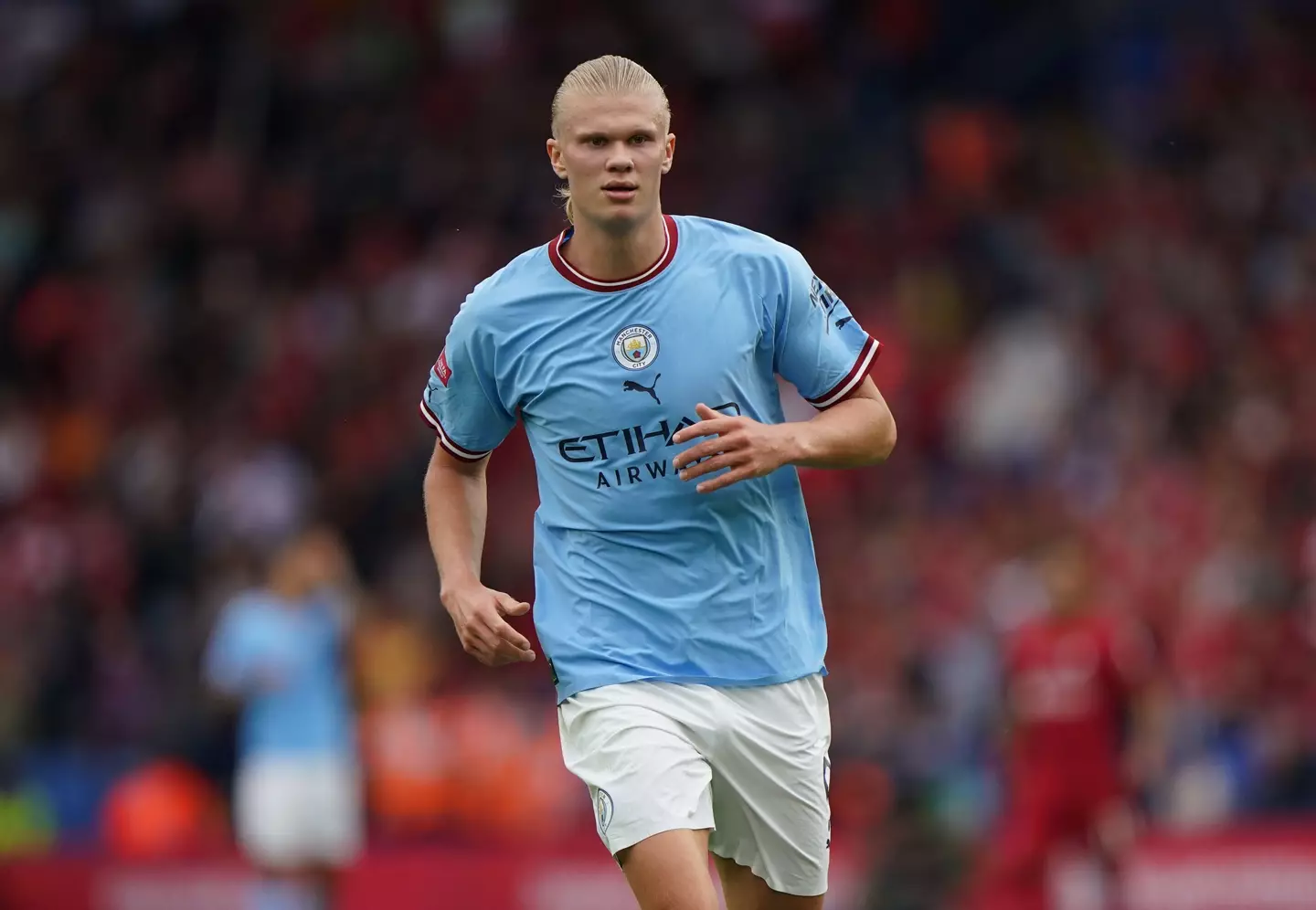 Haaland made his competative debut in the Community Shield. Image: Alamy