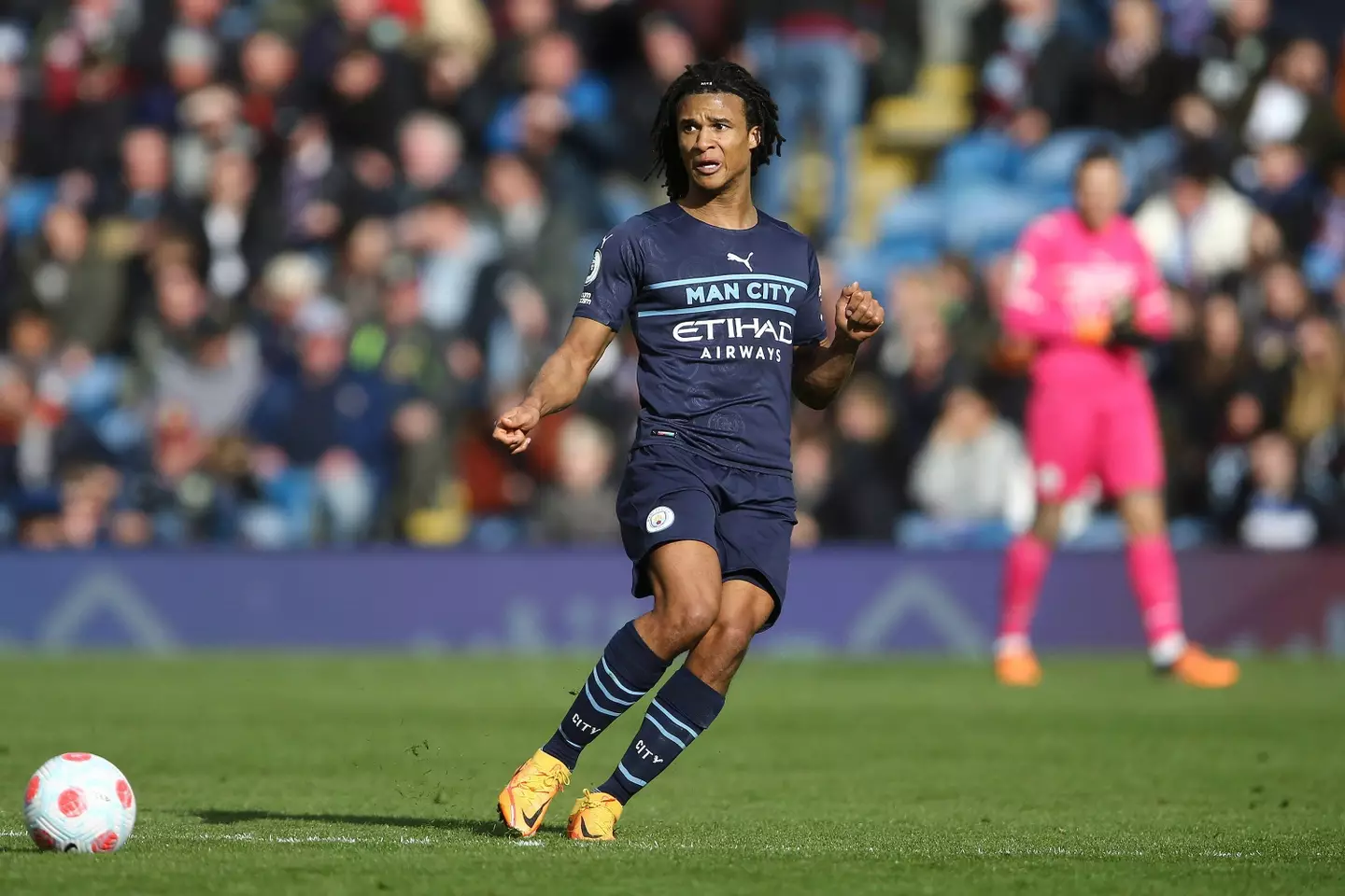 Nathan Ake away at Burnley for Manchester City (Image: Alamy)