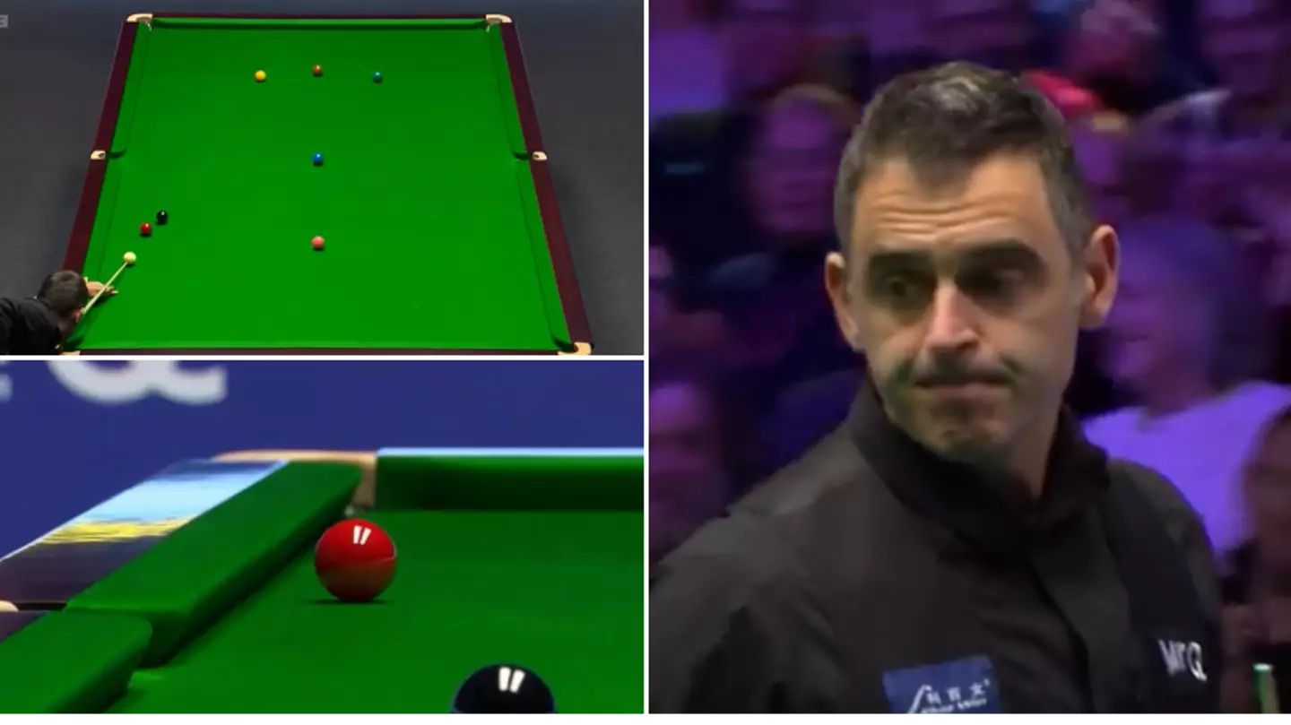 Fans question if table is straight after Ronnie O'Sullivan sinks 'strangest pot ever seen'