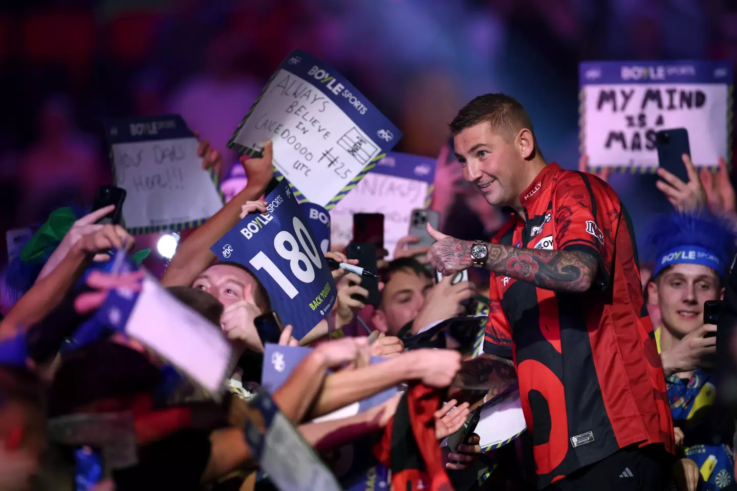 Luke Littler will officially leave ZXF Sports after the conclusion of the World Darts Championship. Image: Getty
