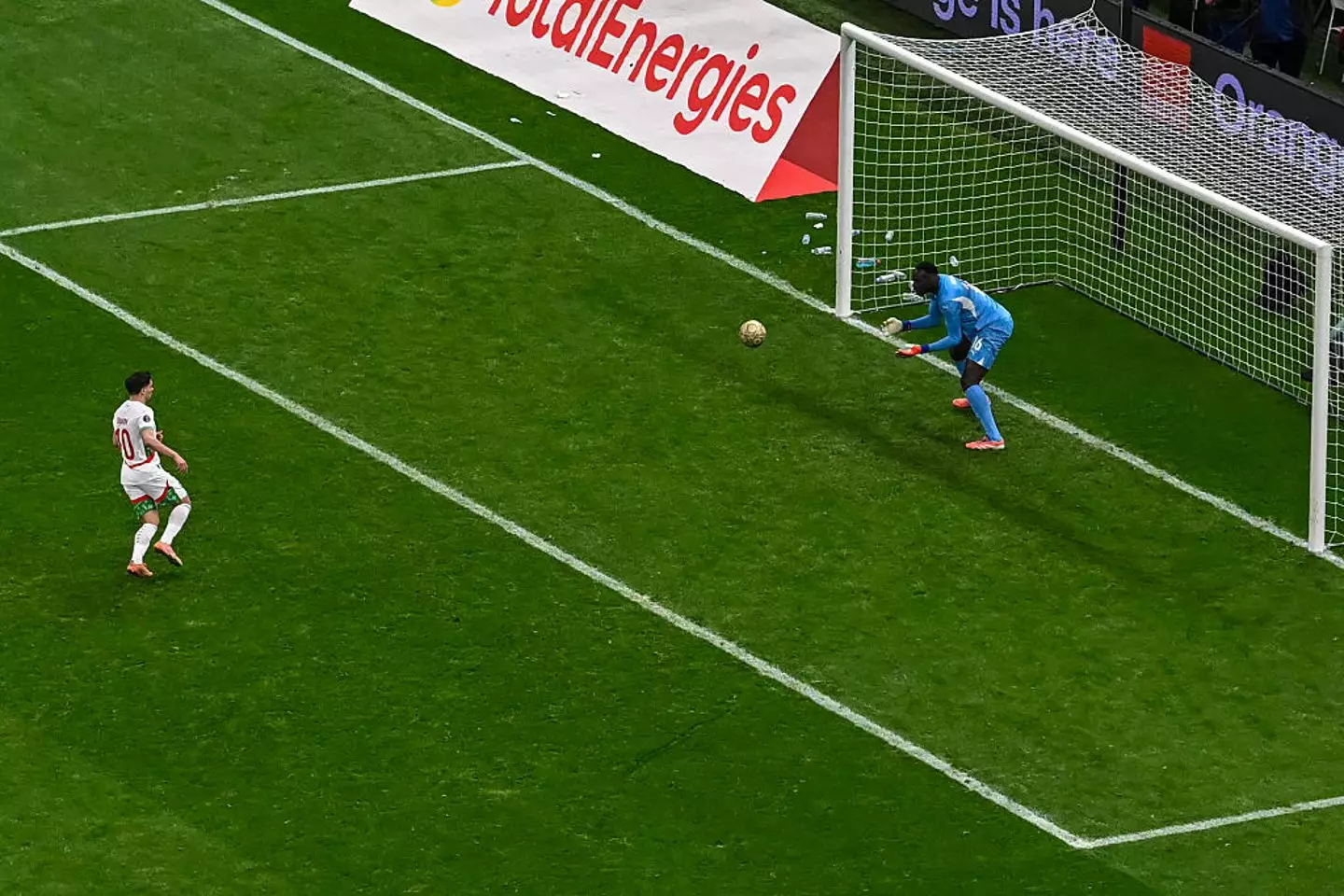 Brahim Diaz's missed penalty cost Morcco the AFCON final. (Image: Paul ELLIS / AFP via Getty Images)