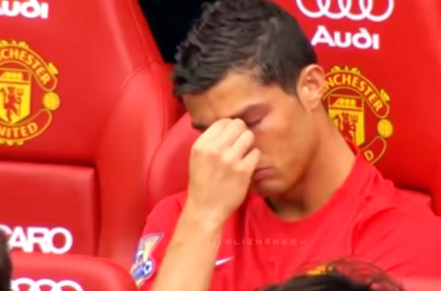 Ronaldo couldn't believe he'd been taken off. Image: PA Images