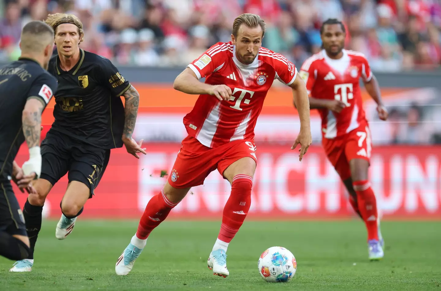 Harry Kane in action for Bayern Munich. Image: Getty